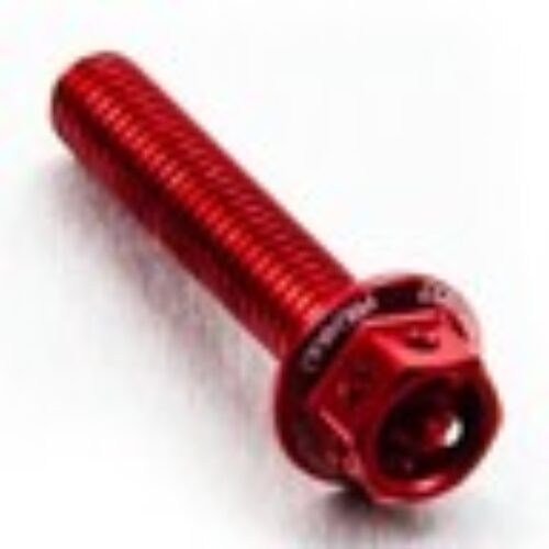 Tornillo aluminio racing PRO-BOLT Race Spec cabeza hexagonal taladrada M6 x 80,00mm (paso 1,00mm) – Rojo