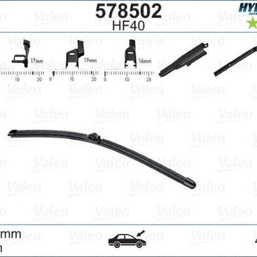 Escobilla Limpiaparabrisas Valeo Hydroconnect (por Unidad)